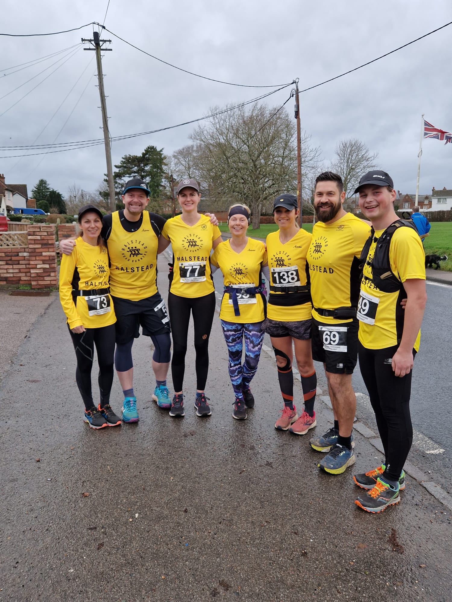 L to r Anoushka springett , Ross Kemble , Hannah whale, Penny Clarke, Rachael roughan, Dan roughan, Perry James
